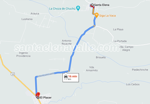 Ruta El Placer - Santa Elena Valle